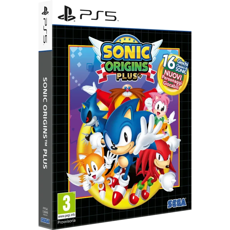 Sonic Origins Plus PS5 raccolta classica SEGA con Amy e giochi Game Gear