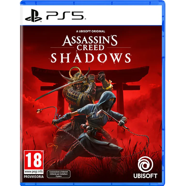 Assassin's Creed Shadows PS5 gioco Ubisoft con Naoe e Yasuke