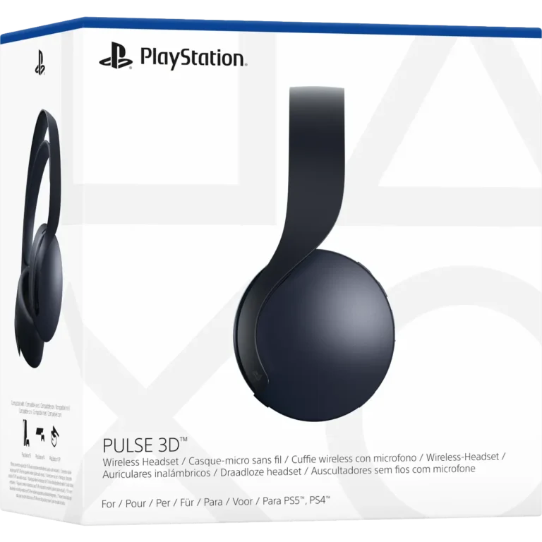 Sony Pulse 3D Black Wireless Headset PS5 Midnight Black vista frontale