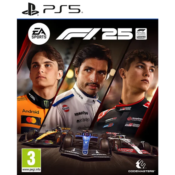 Copertina ufficiale di F1 25 per PlayStation 5, il videogioco ufficiale della Formula 1 2025.
