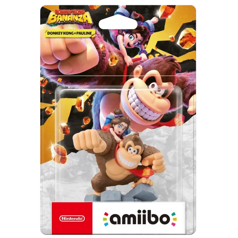 Confezione Amiibo Donkey Kong Pauline serie Bananza Nintendo ufficiale