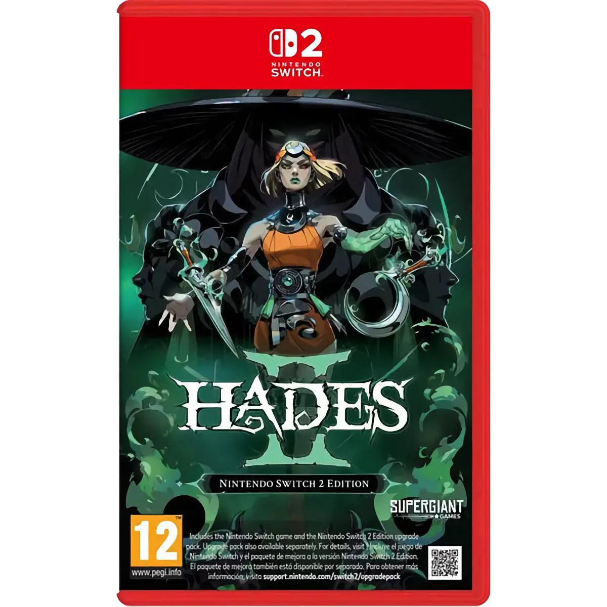 Box ufficiale Hades II Collectors Edition Nintendo Switch 1 & 2 con artwork esclusivo e banner rosso Nintendo