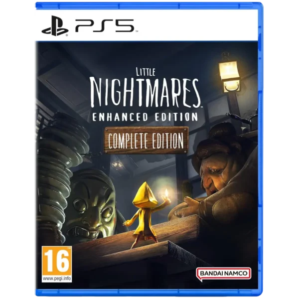 Copertina Little Nightmares Enhanced Edition Complete Edition con Six, Mono, ambientazione oscura horror puzzle platform PS5