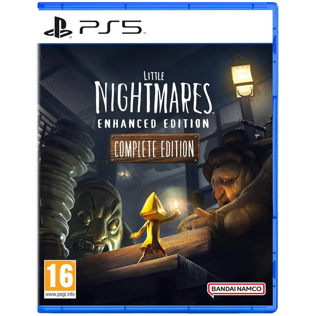 Copertina Little Nightmares Enhanced Edition Complete Edition con Six, Mono, ambientazione oscura horror puzzle platform PS5