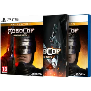 Copertina Robocop Rogue City Collection Edition gioco completo, protagonista cyborg Alex Murphy, espansione Unfinished Business, confezione deluxe PS5