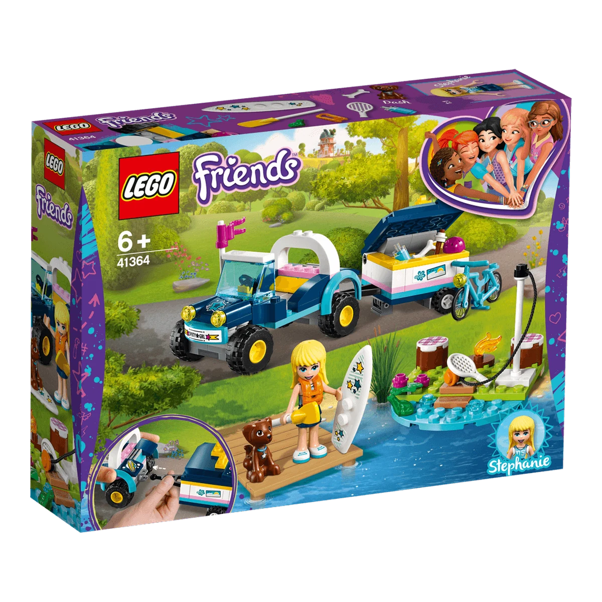 LEGO Il buggy con rimorchio di Stephanie 41364 confezione