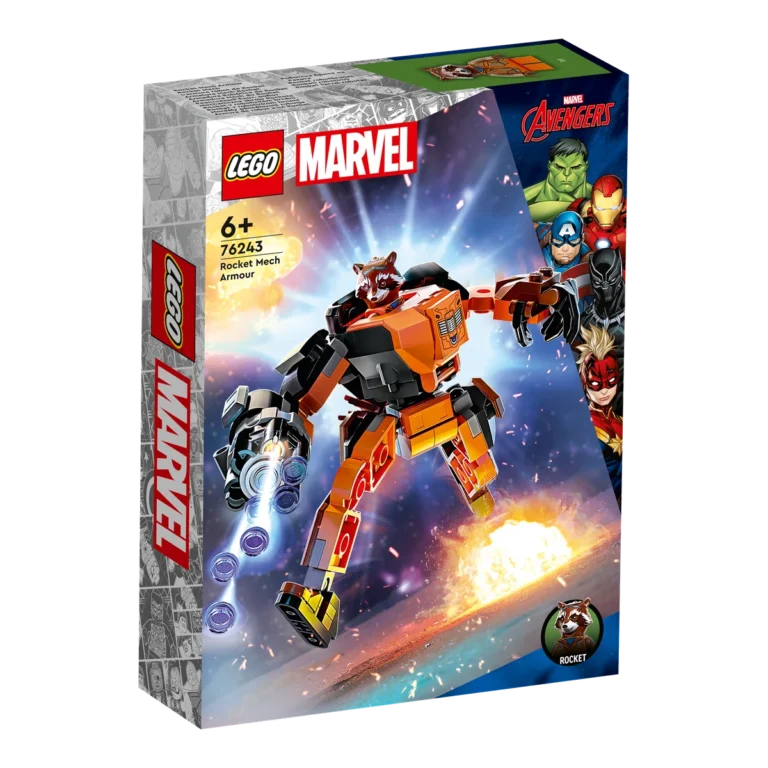 LEGO Armatura Mech Rocket 76243 confezione