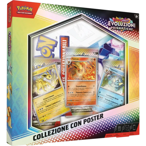 Pokémon Evoluzioni Prismatiche Collezione con Poster
