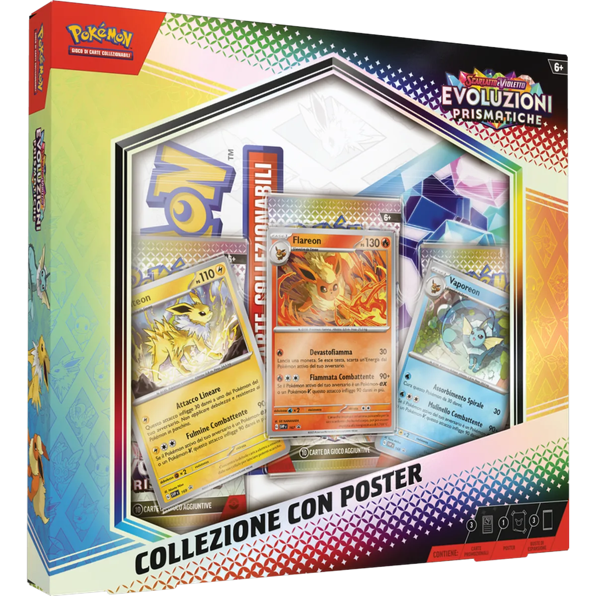 Pokémon Evoluzioni Prismatiche Collezione con Poster