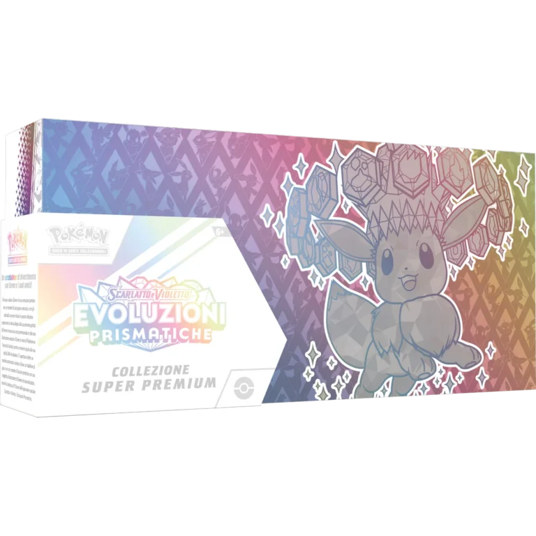 Pokémon Evoluzioni Prismatiche Collezione Super Premium con 15 buste in italiano
