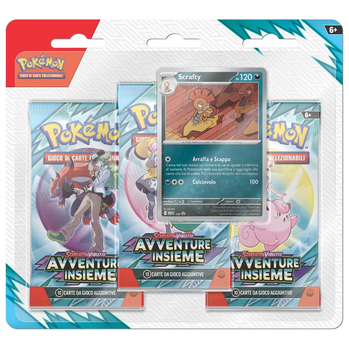 Pokémon Avventure Insieme Blister 3 Buste