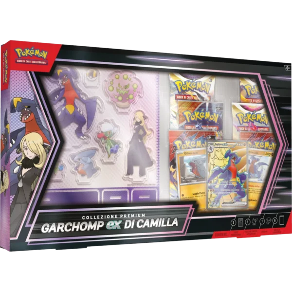 Pokémon Rivali Predestinati Collezione Premium Garchomp-ex di Camilla