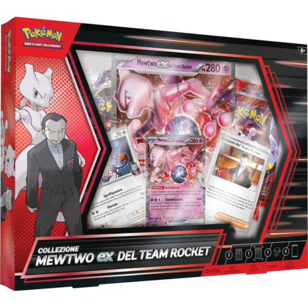 Pokémon Rivali Predestinati Collezione Mewtwo-ex del Team Rocket