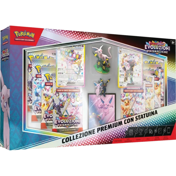 Pokémon Evoluzioni Prismatiche Collezione Premium con Statuina