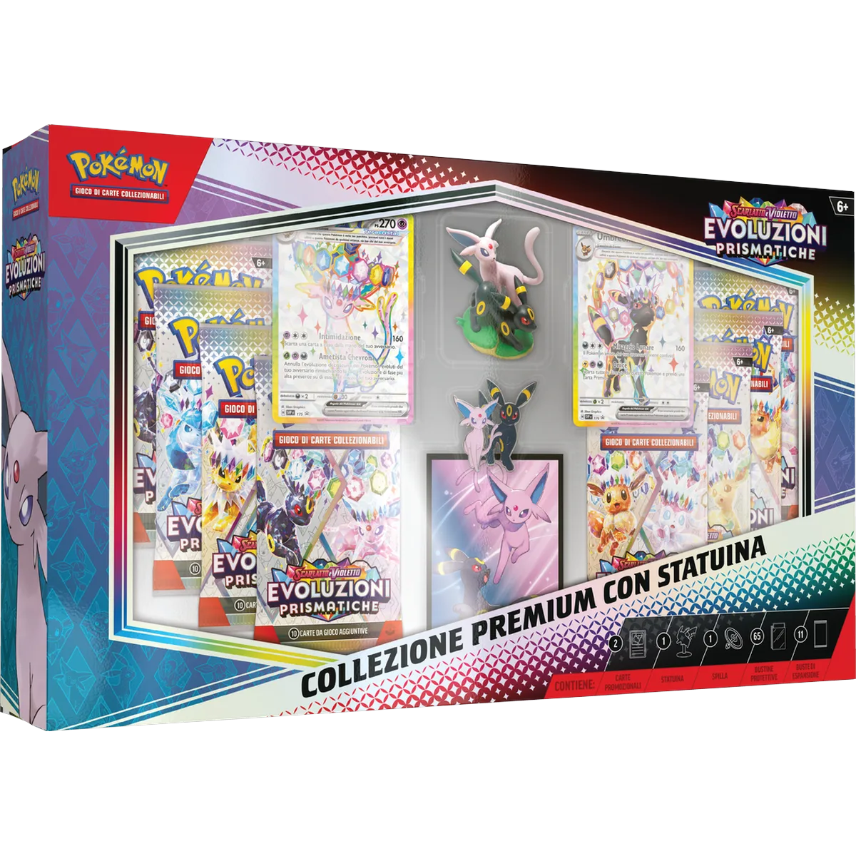 Pokémon Evoluzioni Prismatiche Collezione Premium con Statuina
