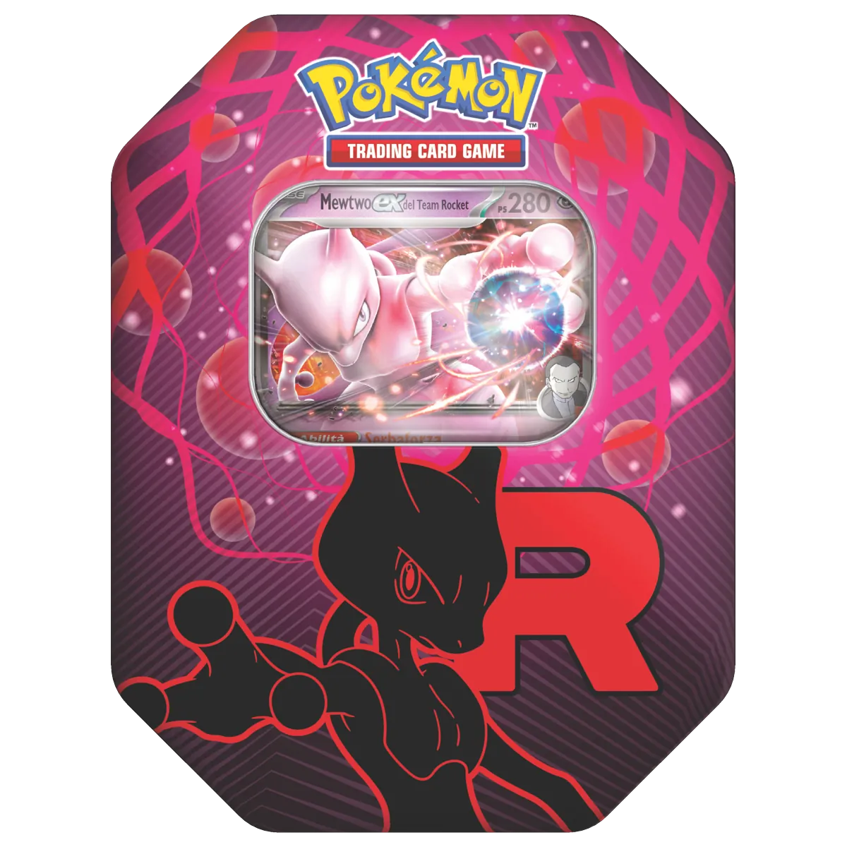 Pokémon Rivali Predestinati Tin da Collezione Team Rocket Mewtwo