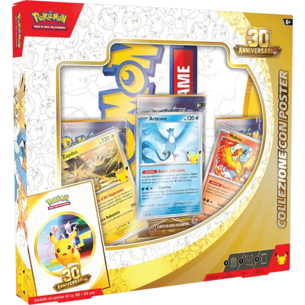 Pokémon 30° Anniversario Collezione con Poster