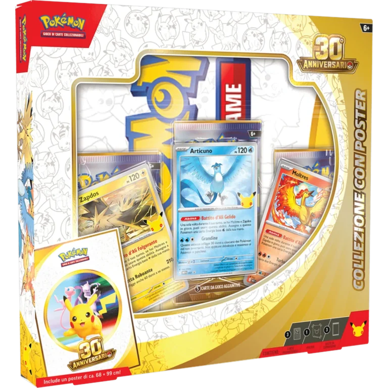 Pokémon 30° Anniversario Collezione con Poster