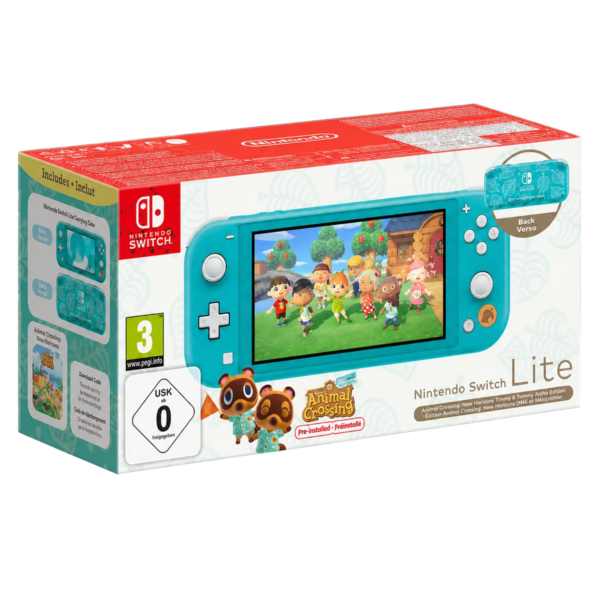 Nintendo Switch Lite Aloha Tommy Animal Crossing New Horizons – packshot italiano senza Nintendo Switch Online
