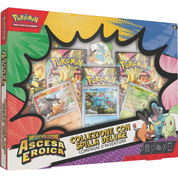 Collezione Spilla Deluxe Compagni d'Avventura Ascesa Eroica – Carte Pokémon Levante Bari
