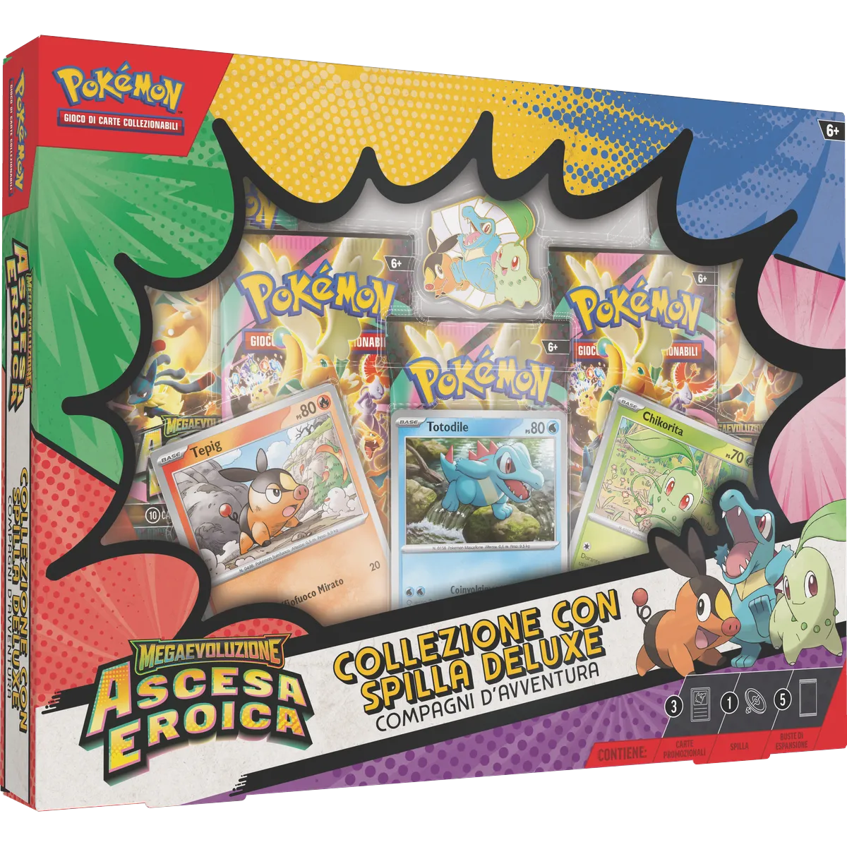 Collezione Spilla Deluxe Compagni d'Avventura Ascesa Eroica – Carte Pokémon Levante Bari