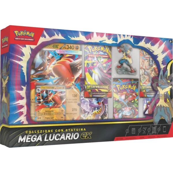 Megaevoluzione – Collezione con Statuina Mega Lucario-ex – Carte Pokémon Levante Bari