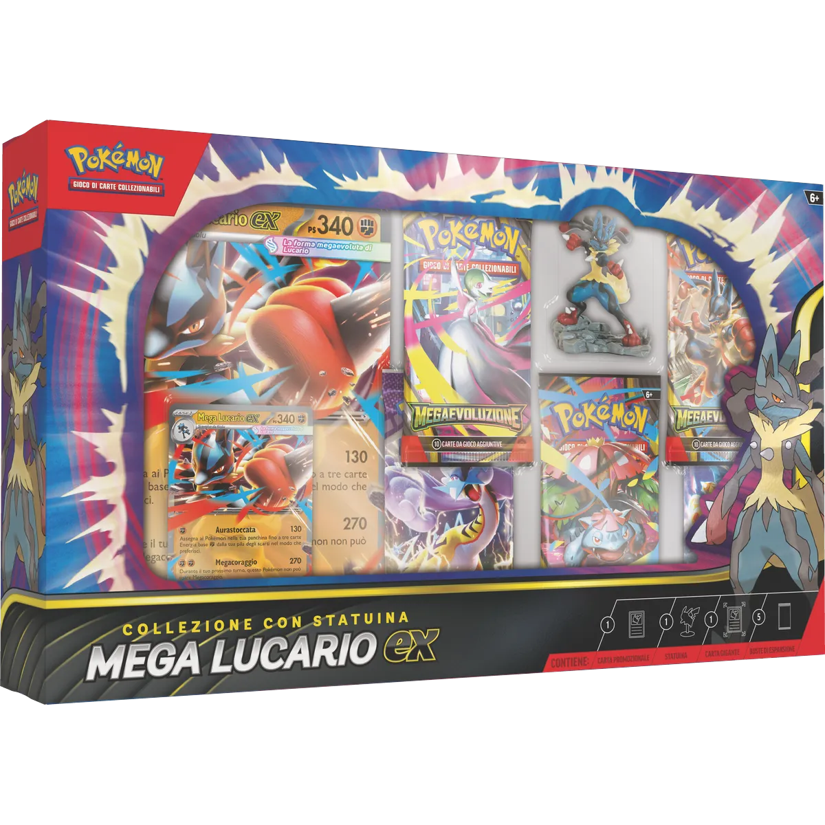 Megaevoluzione – Collezione con Statuina Mega Lucario-ex – Carte Pokémon Levante Bari