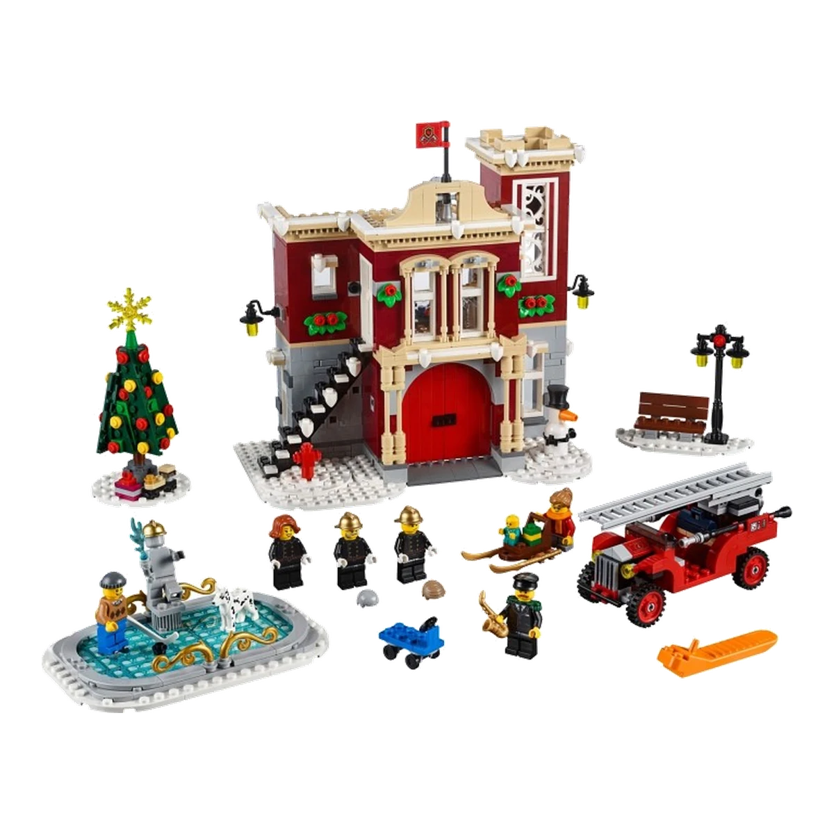 LEGO Caserma dei pompieri del villaggio invernale 10263 modello montato