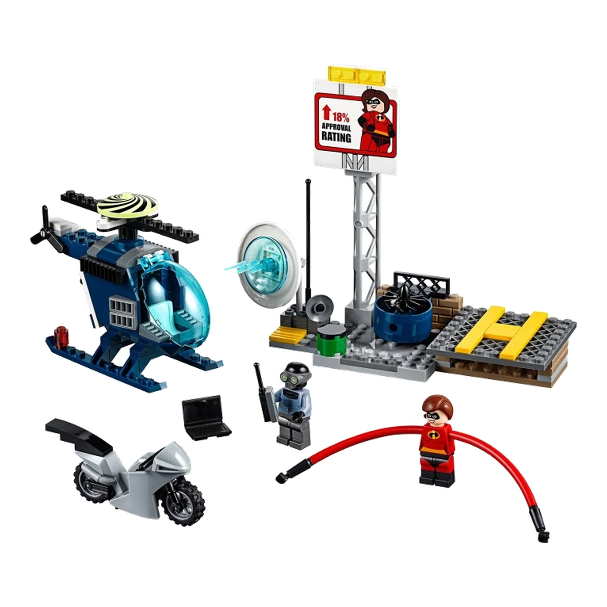 LEGO Inseguimento sul tetto di Elastigirl 10759 modello montato