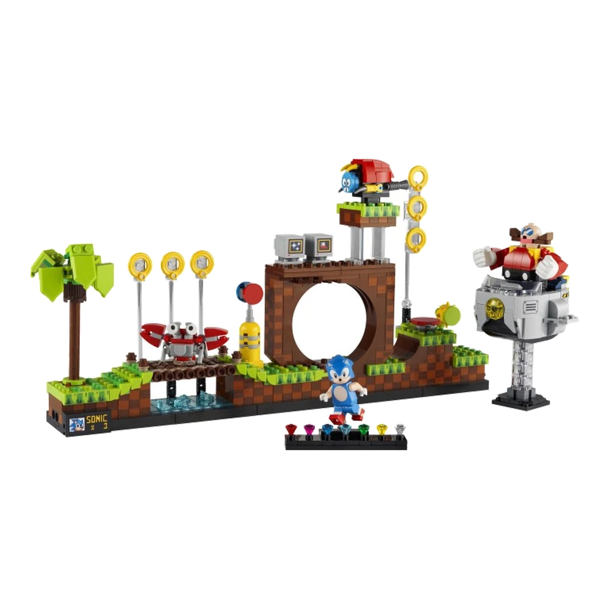 LEGO Sonic the Hedgehog™ - Green Hill Zone 21331 modello montato