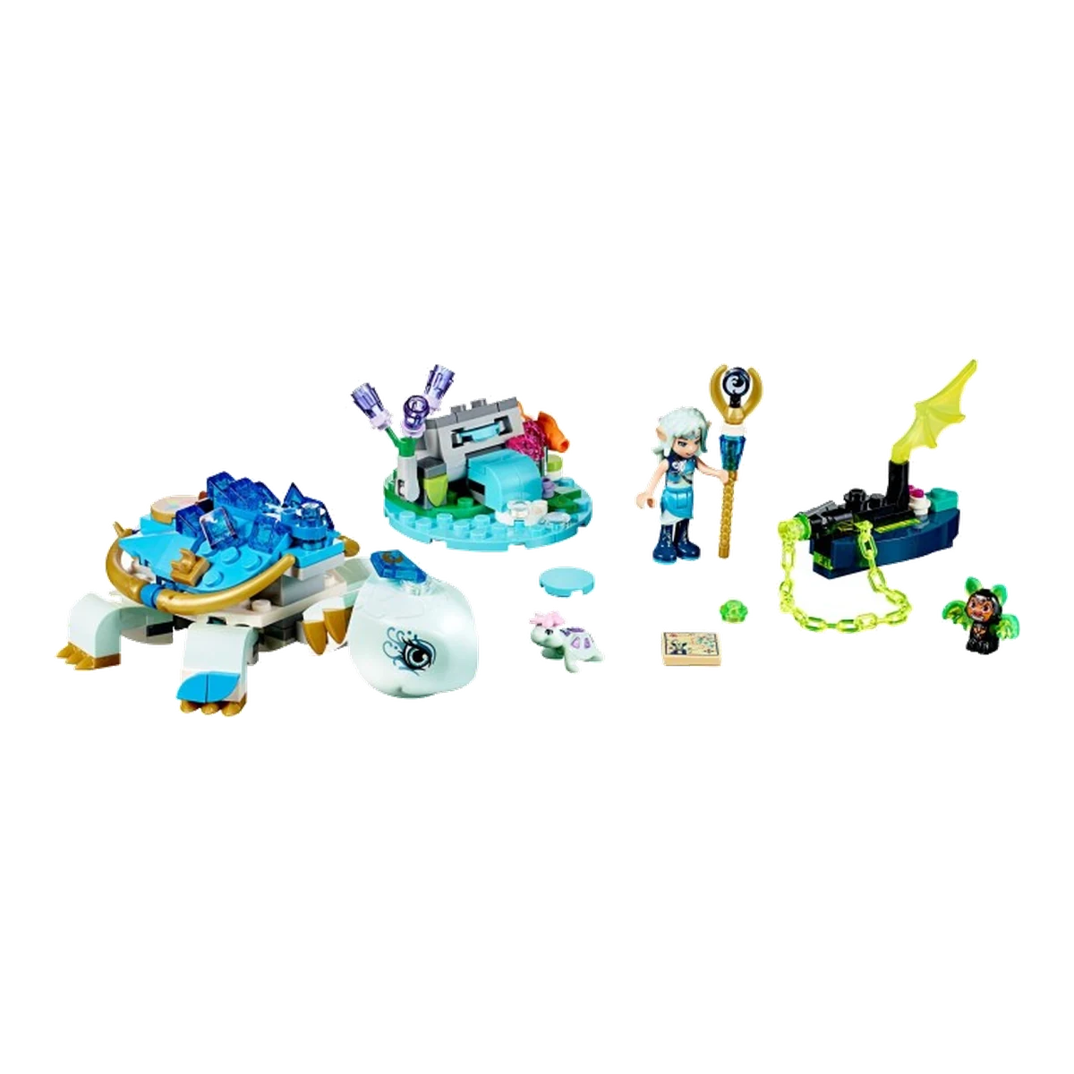 LEGO Naida e l'agguato della tartaruga acquatica 41191 modello montato