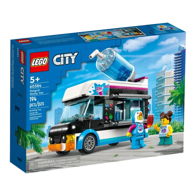 LEGO Il furgoncino delle granite del pinguino 60384 confezione