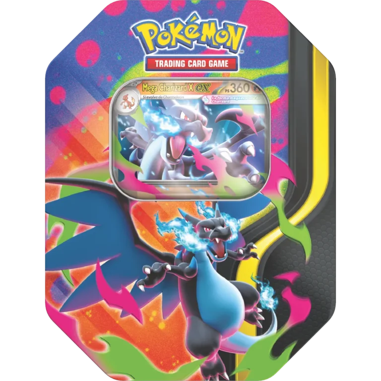 Megaevoluzione – Tin da Collezione Mega Charizard – Carte Pokémon Levante Bari
