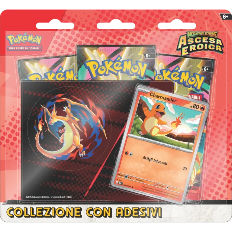 Collezione con Adesivi Charmander Ascesa Eroica – Carte Pokémon Levante Bari