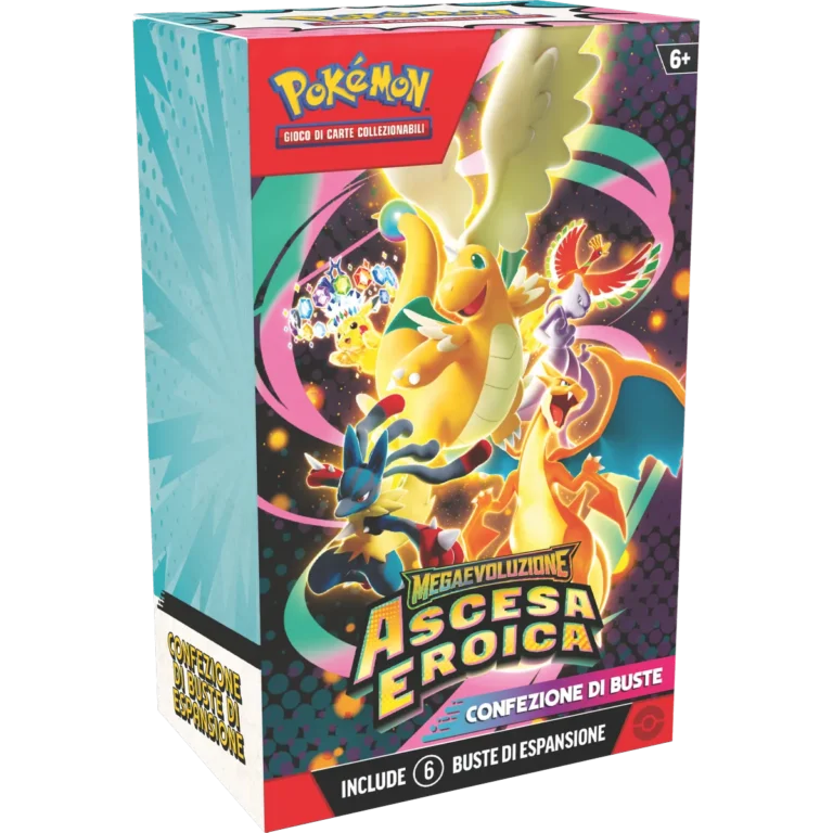 Pokémon Megaevoluzione Ascesa Eroica Bundle 6 Buste GCC italiano