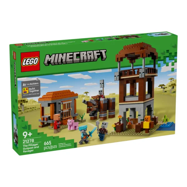 LEGO Minecraft L’avamposto del saccheggiatore e predone 21278 confezione