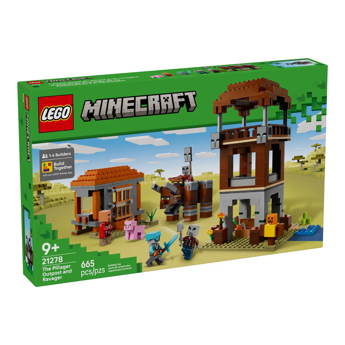 LEGO Minecraft L’avamposto del saccheggiatore e predone 21278 confezione