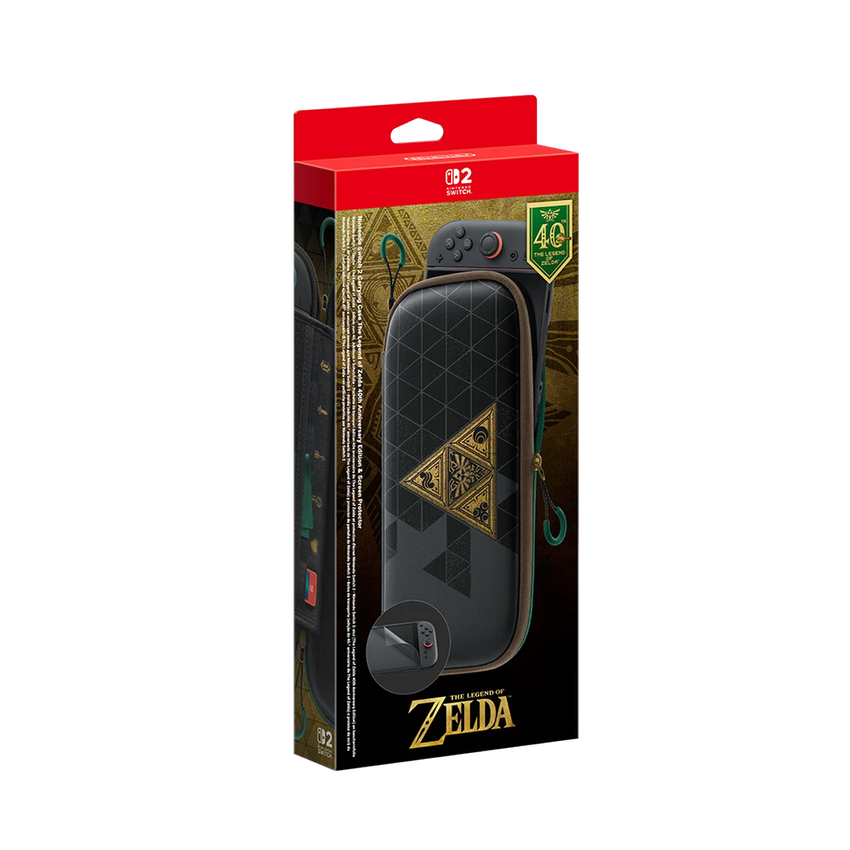 Custodia e Protezione Schermo Nintendo Switch 2 The Legend of Zelda 40° Anniversario - packshot
