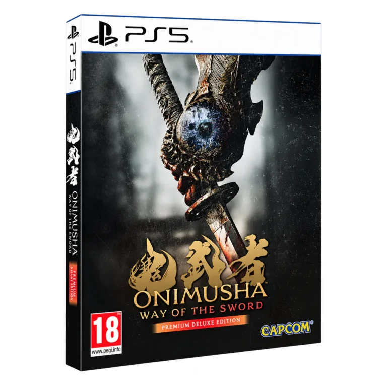 Onimusha Way of the Sword Premium Deluxe Edition PS5 - packshot della confezione fisica PEGI