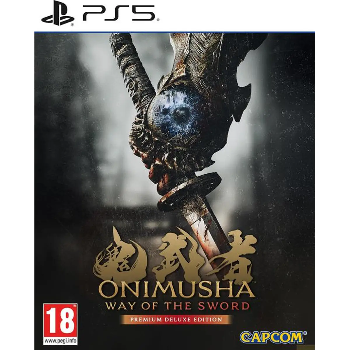 Onimusha Way of the Sword Premium Deluxe Edition PS5 - packshot confezione fisica PEGI