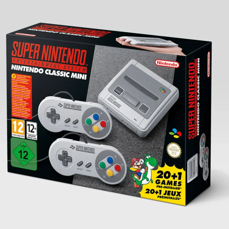 Super Nintendo Mini SNES - confezione originale europea con 21 giochi e due controller