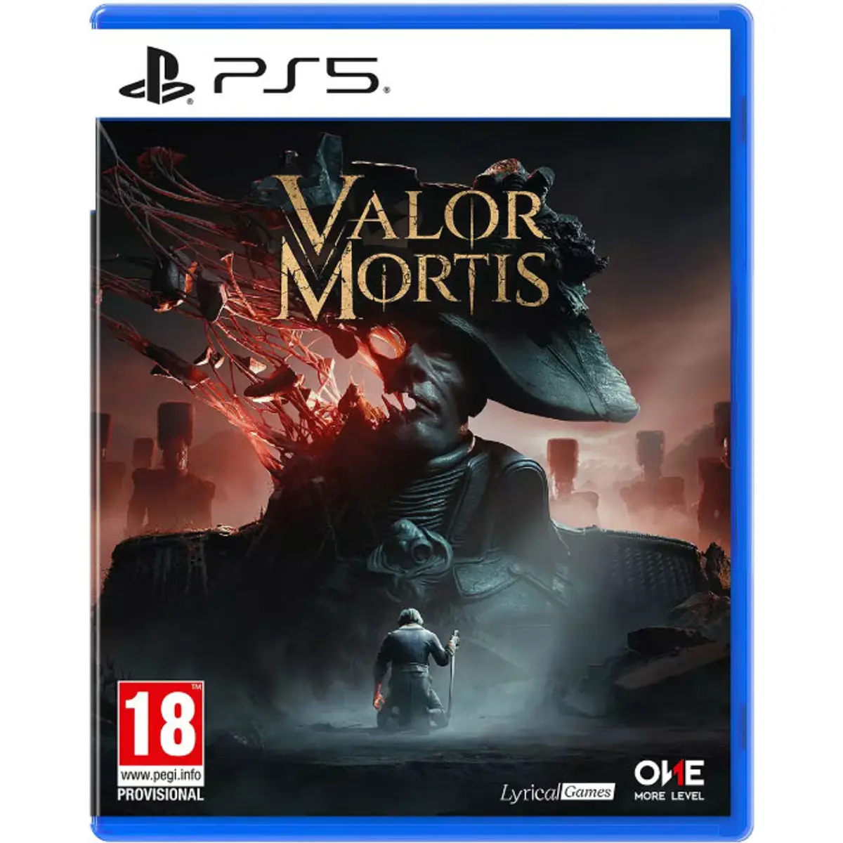 Valor Mortis PS5 versione EU: confezione su disco PEGI 18